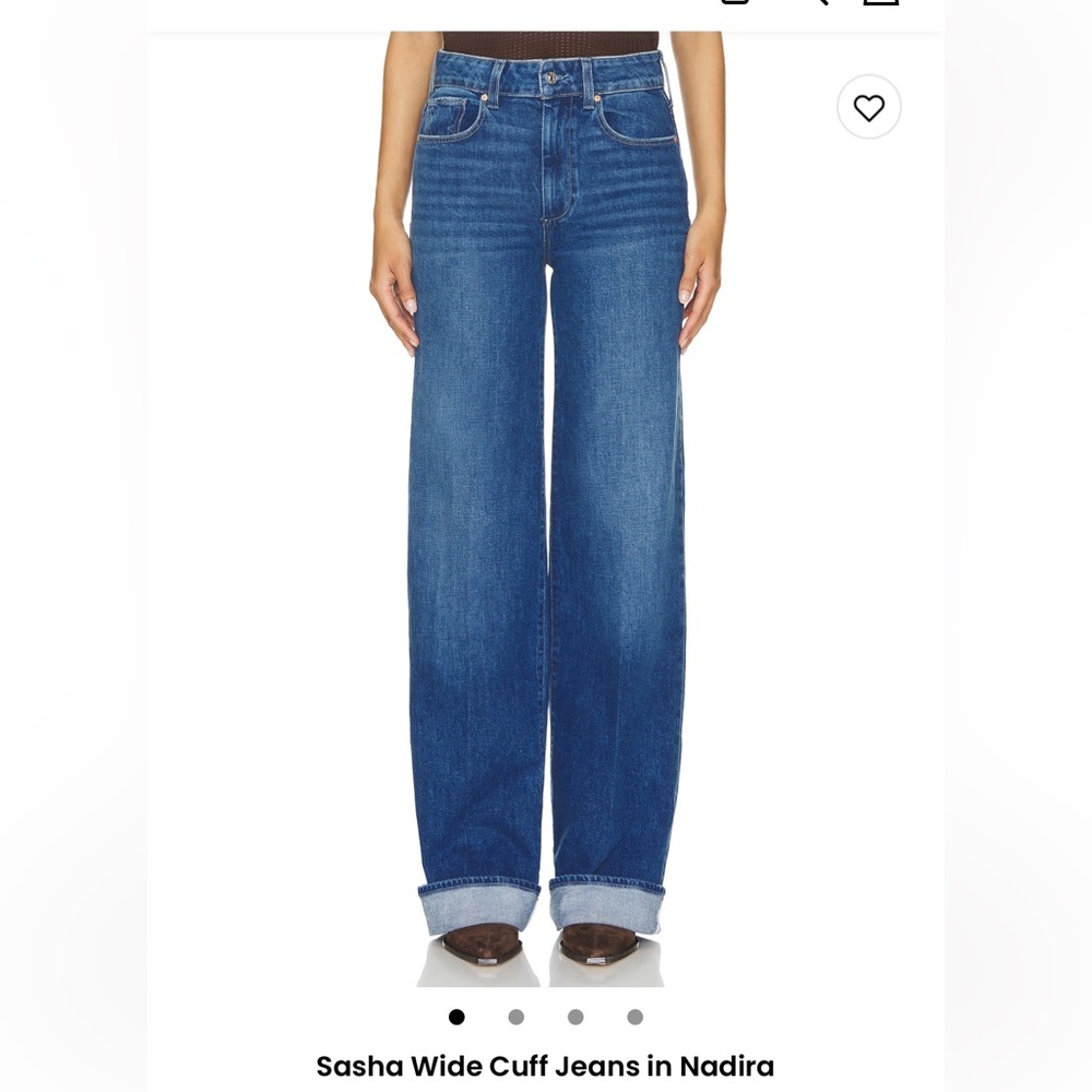 Paige Sasha wide cuff Jeans in Nadira Womens 29